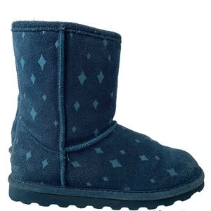 BEARPAW GIRL WINTER BOOTS WITH DIAMOND SHAPE PRINT